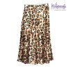 Satynowa spódnica maxi w panterkę | Elegancka spódnica z pazurem na jesień