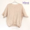 Włoski sweterek oversize z krótkim rękawem – kobiecy, miękki i elegancki