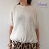 Włoski sweterek oversize z krótkim rękawem – kobiecy, miękki i elegancki
