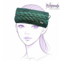 Zimowa opaska na głowę z warkoczowym splotem | Elegancka i praktyczna opaska damska