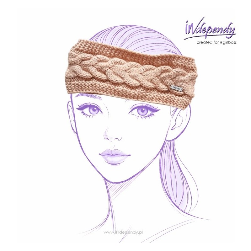 Zimowa opaska na głowę z warkoczowym splotem | Elegancka i praktyczna opaska damska