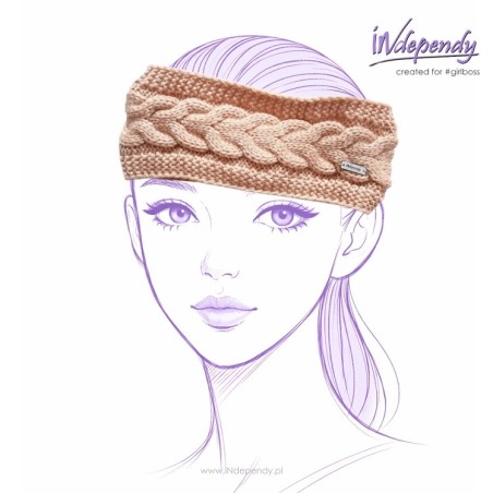 Zimowa opaska na głowę z warkoczowym splotem | Elegancka i praktyczna opaska damska