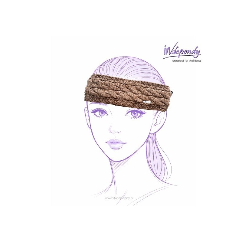 Zimowa opaska na głowę z warkoczowym splotem | Elegancka i praktyczna opaska damska