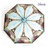 Niebieska parasolka damska półautomatyczna – Wieża Eiffla i Londyn