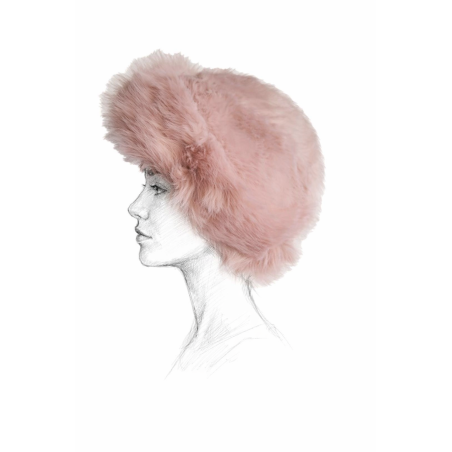 Toczek damski z imitacji króliczego futra – modny dodatek