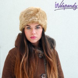 Elegancki futrzany toczek damski – sztuczne futro