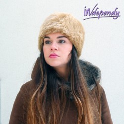 Elegancki futrzany toczek damski – sztuczne futro