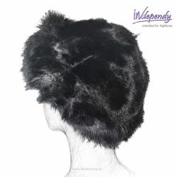 Toczek damski z imitacji króliczego futra – modny dodatek