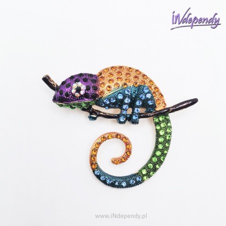 Broszka kameleon XXL – kolorowy akcent stylizacji