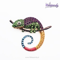 Broszka kameleon XXL – kolorowy akcent stylizacji