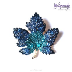 Broszka liść klonu – elegancka biżuteria do płaszcza i swetra