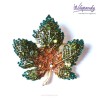 Broszka liść klonu – elegancka biżuteria do płaszcza i swetra