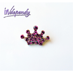 Broszka damska mini korona – różowy detal do sukienki