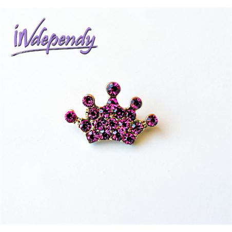 Broszka damska mini korona – różowy detal do sukienki