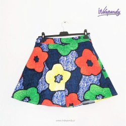 Spódnica damska – kolorowe kwiaty komiksowe