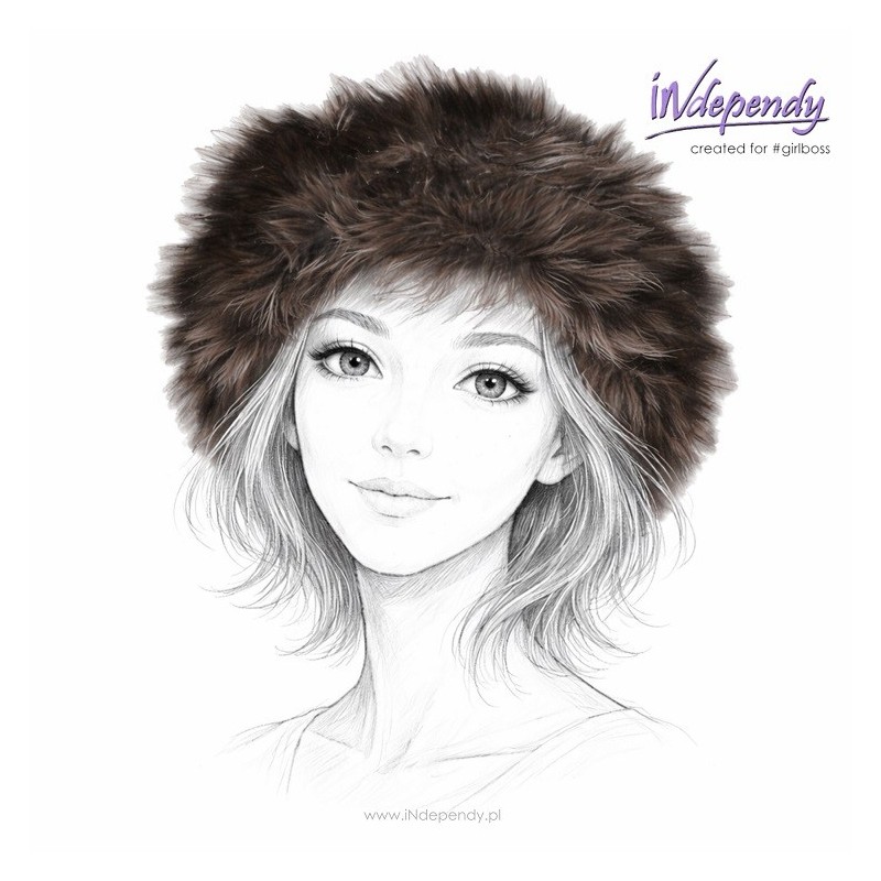 Toczek damski z imitacji króliczego futra – modny dodatek