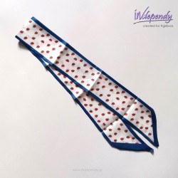 Gawroszka damska – owocowy wzór w odcieniach niebieskiego i beżu