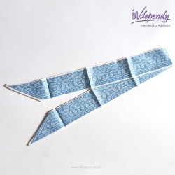 Gawroszka damska – romantyczny baby blue z beżowymi wzorami