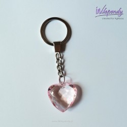 Breloczek damski – serduszko imitujące diament