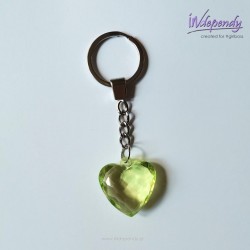 Breloczek damski – serduszko imitujące diament