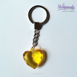 Breloczek damski – serduszko imitujące diament