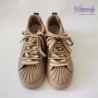 Beżowe sneakersy damskie z gumowym noskiem | Lekkie buty casual