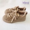 Beżowe sneakersy damskie z gumowym noskiem | Lekkie buty casual