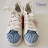 Wielokolorowe sneakersy damskie | Kolorowe buty z gumowym noskiem